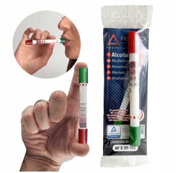 EM Automotive® Jednorazowy Tester Alkoholu Certyfikowany Alkotest Samochodowy Reflex