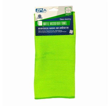 EM Automotive® Ściereczka Waflowa z Mikrofibry do Szyb i Lusterek 30x40 cm 280 GSM