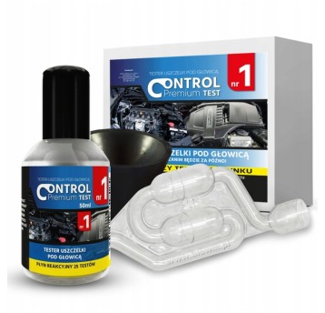 EM Automotive® Tester Szczelności Uszczelki pod Głowicą CO2 z Płynem i Adapterem 25 do 55 mm 25 Test