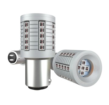 EM Automotive® Żarówka LED P21/5W 40 LED CSP SMD Czerwona do Światła Stop 1 Sztuka