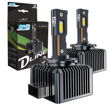 EM Automotive® Żarówki LED D1S PK32d-2 12–24 V 6000 K 20 000 lm CANBUS – 2 szt.