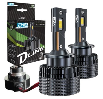 EM Automotive® Żarówki LED D2S P32d-2 12–24 V 6000 K 20 000 lm CANBUS – 2 szt.