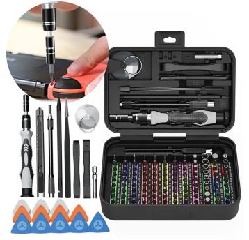 EM Automotive® Zestaw 132 Precyzyjnych Wkrętaków i Bitów Torx Profesjonalny