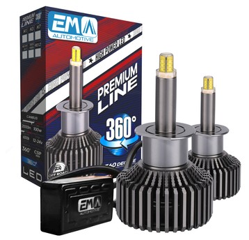 EM Automotive® Zestaw Żarówek LED Premium Line H1 360° 100 W Komplet 2 Sztuki