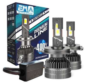 EM Automotive® Zestaw Żarówek LED Premium Line H4 X8 120 W Komplet 2 Sztuki
