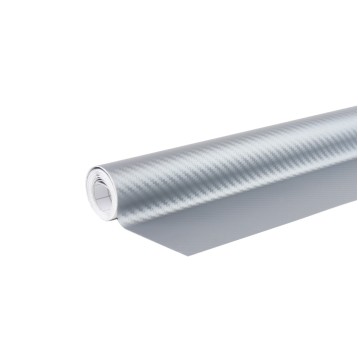 Folia karbonowa 3D srebrna 30cm x 150cm