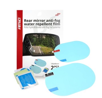 Folia naklejka ANTI-FOG na lusterko 135x95mm 2 szt