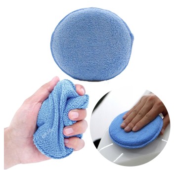 Gąbka aplikator z mikrofibry polerski woskowanie Fl 12,5cm Pad 1szt.
