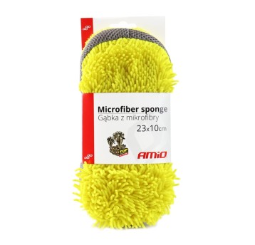 Gąbka do mycia z mikrofibry żółta 63g 23x10,5x5cm