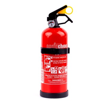 Gaśnica proszkowa ABC z manometrem i wieszakiem, 1 kg