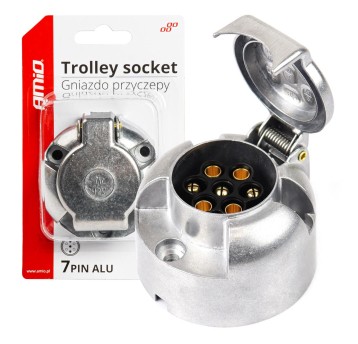 Gniazdo haka przyczepy aluminiowe 7 PIN AMIO-03217