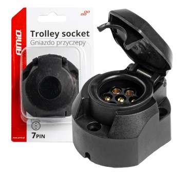Gniazdo haka przyczepy plastikowe 7 PIN AMIO-03214