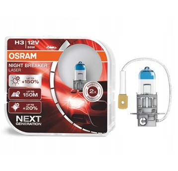 H3 Duo Osram NIGHT BREAKER® LASER Next Gen. +150%