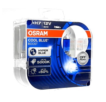 H7 duo Halogen OSRAM COOL BLUE BOOST PX26d 12V 80W
