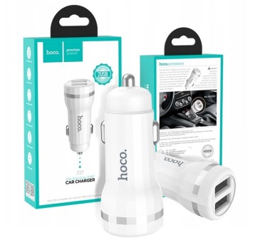 HOCOZ27W DUAL CAR CHARGER WHITE