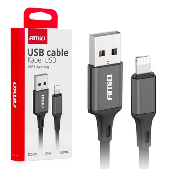 Kab. do ład. USB-A - LIGHTNING IPHONE 2A 100cm