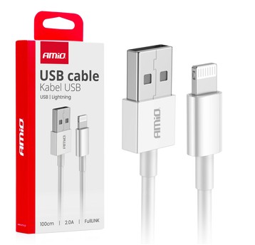 Kab. do ład. USB-A - LIGHTNING IPHONE 2A 100cm