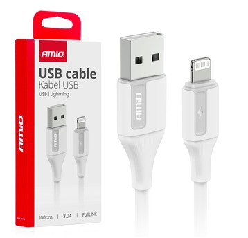 Kab. do ład. USB-A - LIGHTNING IPHONE 3A 100cm