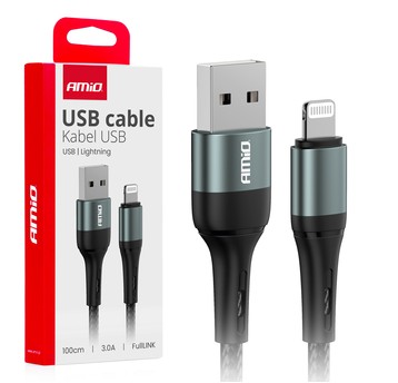 Kab. do ład. USB-A - LIGHTNING IPHONE 3A 100cm