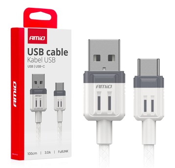 Kab. do ład. USB-A - USB-C 3A 100cm