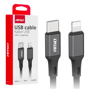 Kab. do ład. USB-C - LIGHTNING IPHONE PD 20W 100cm