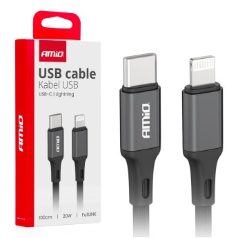 Kabel do ładowania USB-C - LIGHTNING IPHONE PD 20W 100cm FullLINK