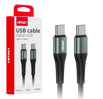 Kabel do ładowania USB-C - USB-C 60W 200cm FullLINK