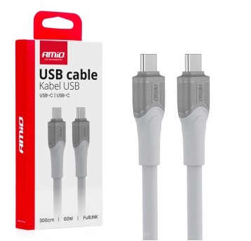 Kabel USB-C USB-C 60W 3m FullLINK X111 Trans.