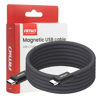 Kabel USB magnetyczny USB-C – USB-C 60W 1m