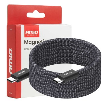 Kabel USB magnetyczny USB-C – USB-C 60W 200cm AMIO-04841