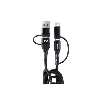 Kabel USB USB-C 3w1 iphone Lightning USB