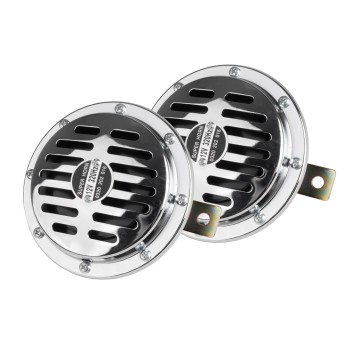 Klakson sygnał dźwiękowy chrom 125 mm 12V