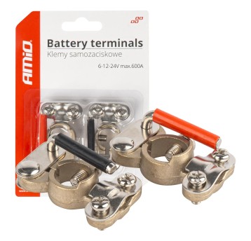 Klemy akumulatora mosiężne samozaciskowe 2 szt. 600A
