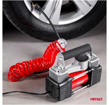 Kompresor samochodowy ACOMP-4 metalowy 12V dwutłokowy