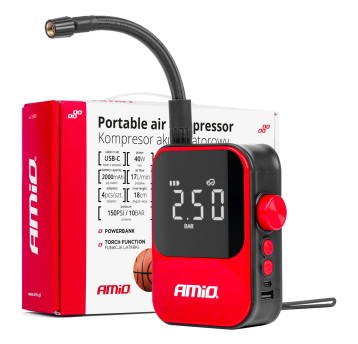 Kompresor samochodowy bezprzewodowy pompka elektryczna rowerowa powerbank 40W ACOMP-20