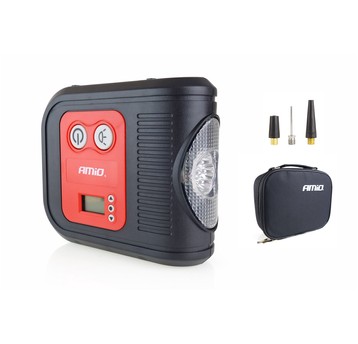 Kompresor samochodowy cyfrowy LED LCD 12V ACOMP-10 AMIO-02380