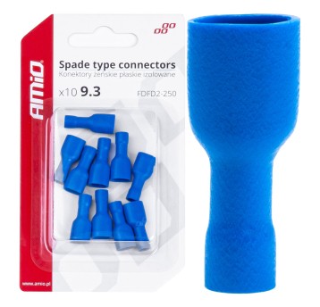 Konektory izolowane żeńskie płaskie AMIO-03068