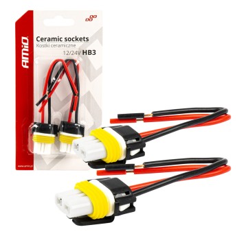 Kostki ceramiczne proste HB3 9005 wtyczka gniazdo AMIO-03058