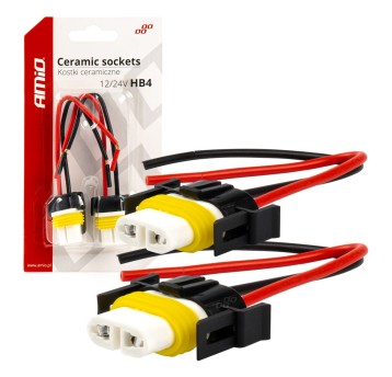 Kostki ceramiczne proste HB4 9006 wtyczka gniazdo AMIO-03059