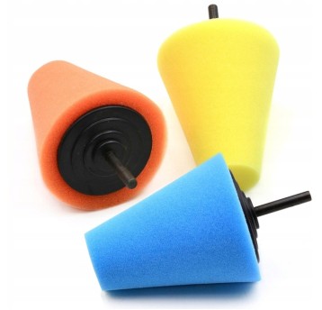 Kpl. gąbek polerskich stożkowych 3szt na wiertarkę