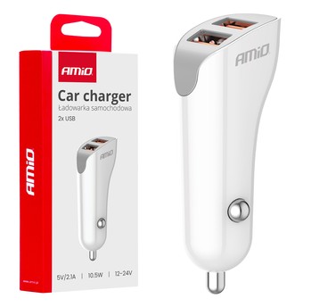 Ład. samoch. 2x USB-A 2.1A