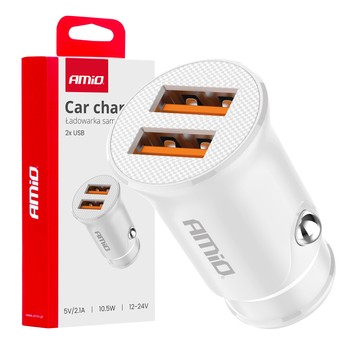 Ład. samoch. 2x USB-A 2.1A