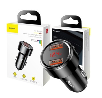 Ładowarka Baseus Magic 2xUSB QC 3.0 45W CZARNA