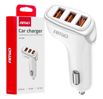 Ładowarka samochodowa 3x USB-A 3.1A