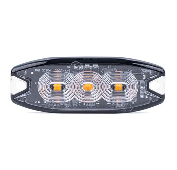 Lampa błyskowa ostrzegawcza płaska 3 LED R65 R10 12-24V AMIO-02297