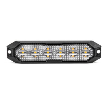 Lampa błyskowa ostrzegawcza płaska 6x3W LED R65 R10 12V 24V AMIO-03930