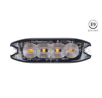 Lampa błyskowa płaska 4x3W LED R65 R10 12/24V IP68