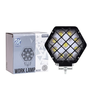 Lampa Robocza M-TECH ECONO WLE52 - 4" 9x3W Hex 27W 12-30V 4D Spot
