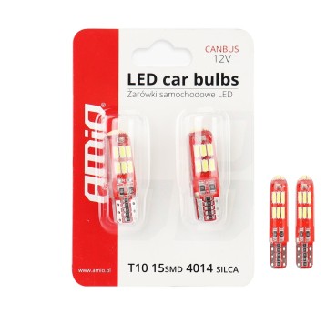 LED CANBUS 15SMD 4014 T10 W5W Silicon 12V