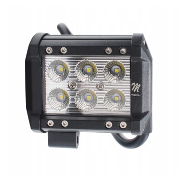 Light bar - double row - bottom bracket, 18W 4",flood